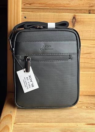 Сумка чоловіча чорна backpack for menand t011-2