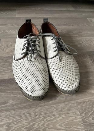 Літні чоловічі туфлі prego (натуральна шкіра, перфорація)