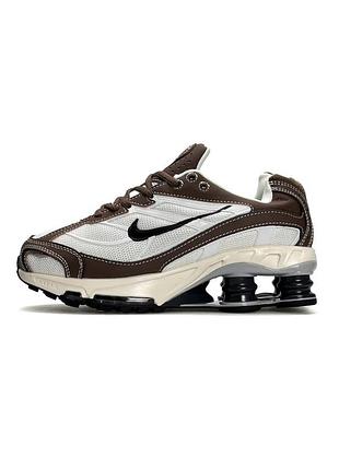 Чоловічі кросівки nike x supreme shox ride 2 sp white brown