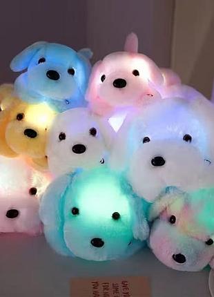 Плюшевый щенок с подсветкой