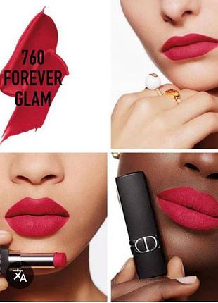 Помада для губ 760 forever glam dior rouge dior forever
