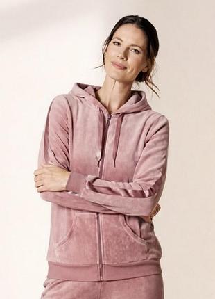 Esmara велюровая женская кофта с капюшоном и карманами