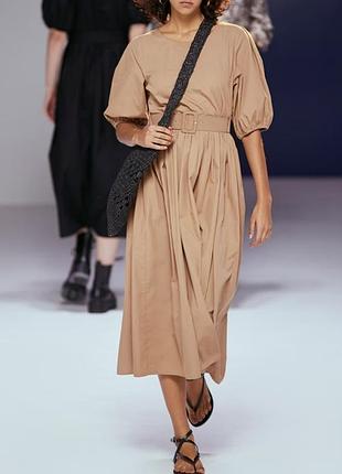 Бавовняна сукня міді