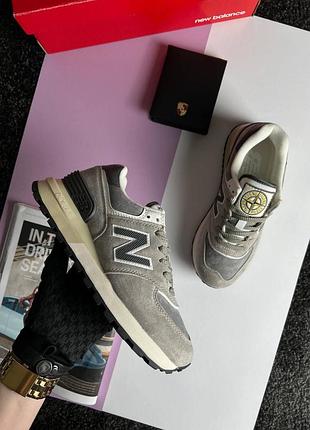 New balance x stone island gray white