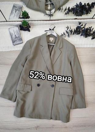 Шерстяной пиджак h&amp;m батал