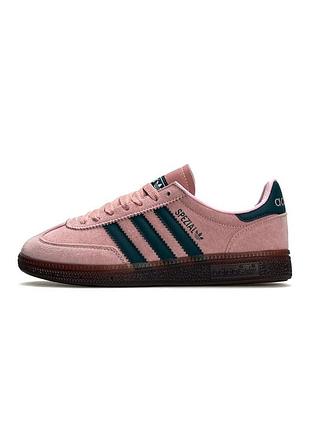 Женские кроссовки adidas spezial pink green