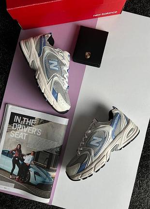 New balance 530 w premium beige blue silver