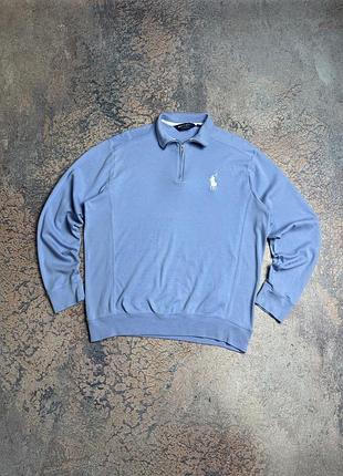 Светр polo ralph lauren 1/3 zip вінтаж розмрі l