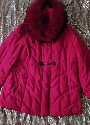 Gerry weber натуральний пуховик з германії  з хутром песця.  натуральний пух