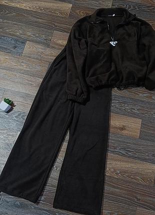 Теплый костюм шоколадного цвета