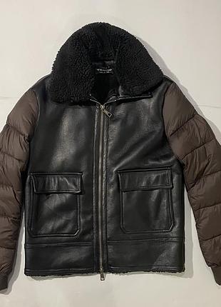 Тепла демісезонна курточка з екошкіри