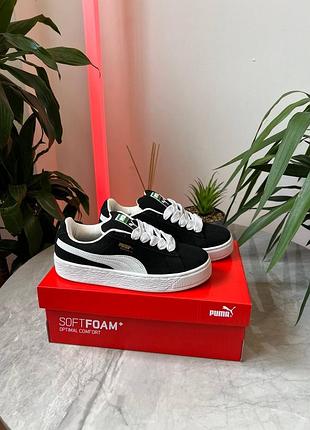 Кроссовки puma suede xl black white