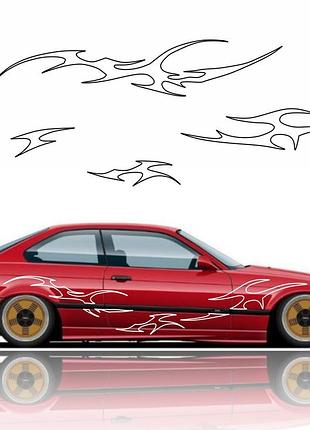 Наліпка на авто / скло / кузов / ліврея / графіка " дрифт - тюнінг - трайбл - tribal, на 2 сторони " будь-який колір