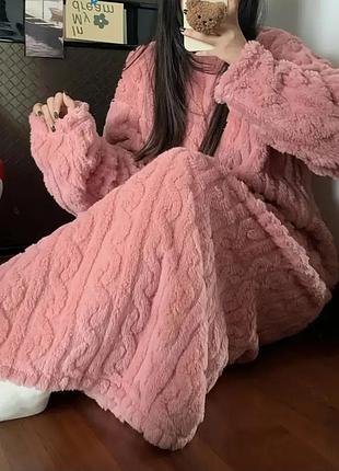 Халат теплая ночная рубашка большой размер