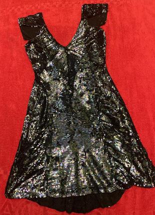 Розкішна святкова сукня в паєтках kate moss