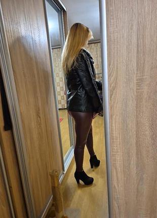 Шкіряна куртка з хутром натуральная кожаная женская куртка 48 50 л дублянка авиатор