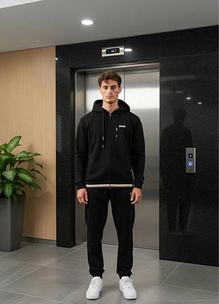Брендовый спортивный костюм hugo boss люкс качества на молнии с капюшоном