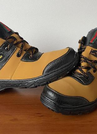 Ботинки мужские зимние желтые - черевики чоловічі зимові жовті2 фото