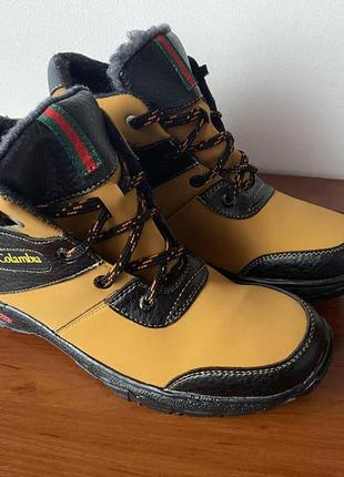 Ботинки мужские зимние желтые - черевики чоловічі зимові жовті4 фото