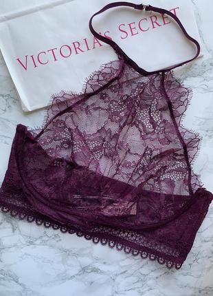 Кружевной бралет от victoria's secret lace & mesh high-neck bra 🌸