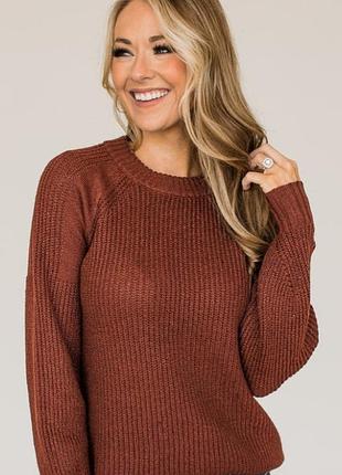 Matinique свитер водолазка женский теплый коричневый терракотовый из шерсти и кашемира размер м