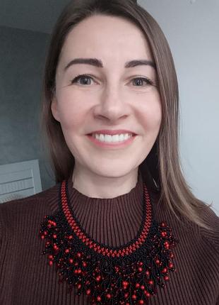 Червоно- чорне намисто