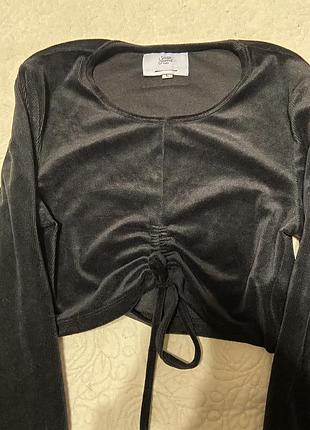 Мʼякенька велюрова кофтинка-топ від sixth june