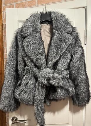 Вкорочена шубка під пісець чорнобурку