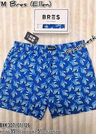 Трусы семейные bres с забавным принтом в виде рыб (размер l.xxl.3xl)