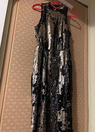 Святкова шикарна сукня zara р.xs( іде на s)