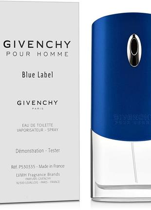 Оригинал givenchy blue label pour homme 50 ml tester туалетная вода