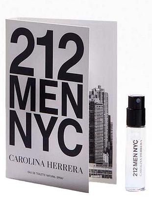 Пробник carolina herrera 212 men 1,5 ml туалетная вода