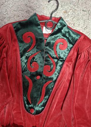 Роскішний велюровий червоний халат