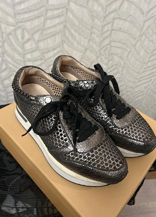 Кросівки в сіточку сріблясті