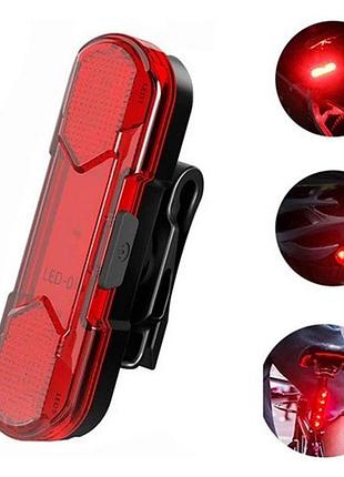 Велофонарь bsk-hy027-xpg, stop-5smd(red), мигалка с аккумулятором на велосипед, мигающий велофонарь