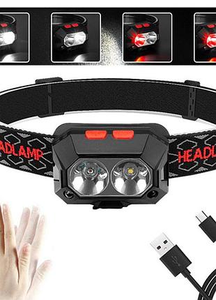 Ліхтар налобний акумуляторний pld-sl02-xpg, налобний прожектор, потужний ліхтар для риболовлі