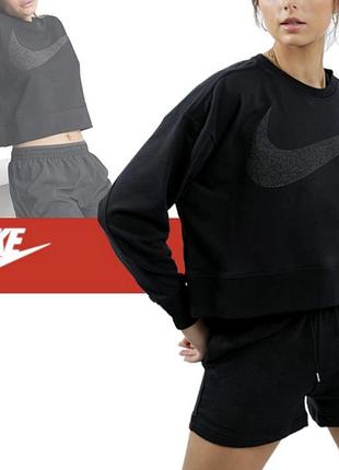 Ідеальна якісна спортивна світшот чорна nike l укорочена
