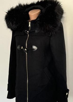 Полупальто zara с капюшоном