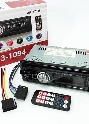 Автомагнитола со съемной панелью mp3 1094 с bluetooth и пультом / магнитола в машину автомобильная