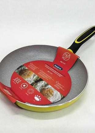 Сковорода magio mg-1177 с мраморным антипригарным покрытием 24 см, сковорода удобная на кухню