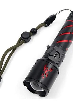 Ліхтар ручний акумуляторний xq-s59-gt, ліхтар ручний потужний, кишеньковий ліхтар із usb зарядкою