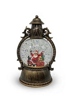 Снежный шар "дед мороз" led + музыка (sh2515)