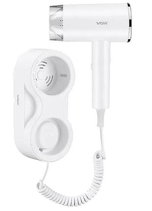 Фен настенный vgr v-407. цвет: белый
