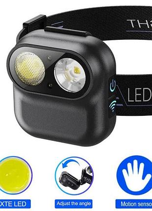 Ліхтар налобний w809-2xte motion sensor
