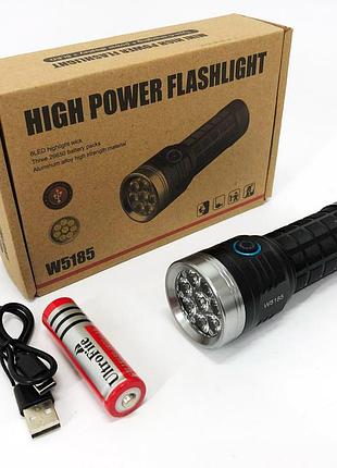 Ліхтарик компактний pld w5185-8xhp360, високоякісний ліхтарик, довговічний світлодіодний ліхтар