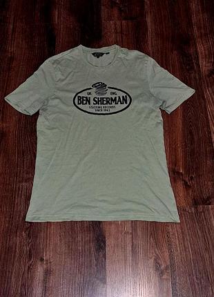 Чоловіча унікальна футболка ben sherman з великим лого оригінал