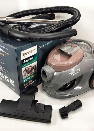 Пилосос контейнерний без мішка rainberg rb-653 2500вт, циклонний контейнерний пилосос, невеликий пилосос