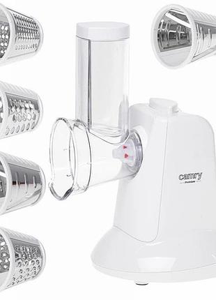 Электрическая овощерезка camry cr 4816 150 вт с 5 сменными насадками для быстрого измельчения овощей