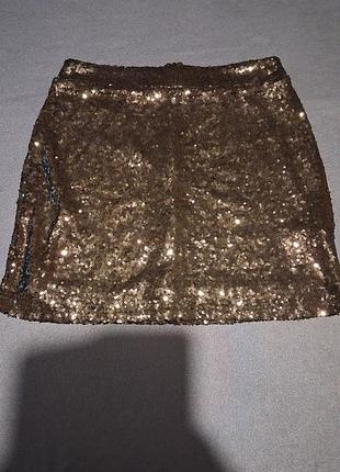 Юбка женская, с пайетками cropp,размер xs,стан - идеальный.