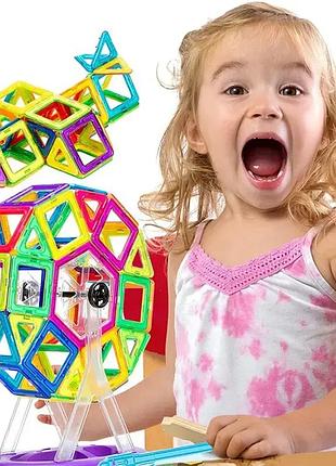 36 деталей магнитный конструктор, детский 3д конструктор, конструктор магнитный в чемодане